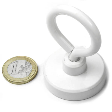 Eyelet magnet 40x59 mm, white