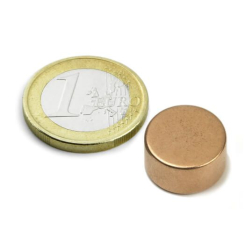 Skivmagnet koppar 15x8 mm