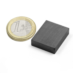 Kubmagnet 25x20x6 mm ferrit
