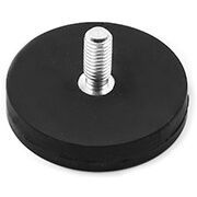 Gummibeklädd gripmagnet med gängad tapp